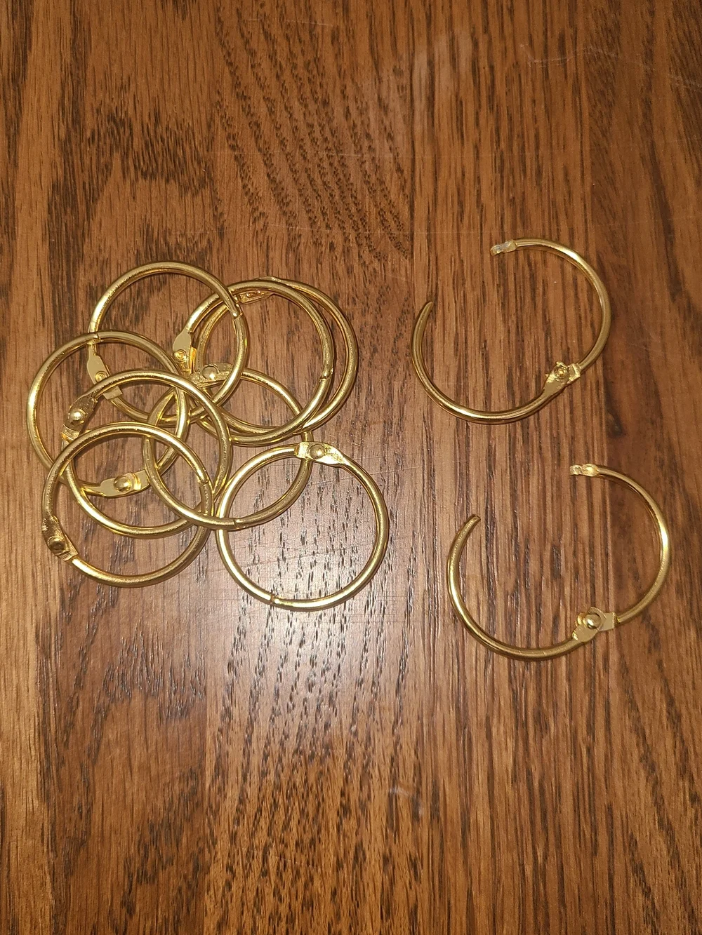 Gold Loose Leaf Book Binder Rings